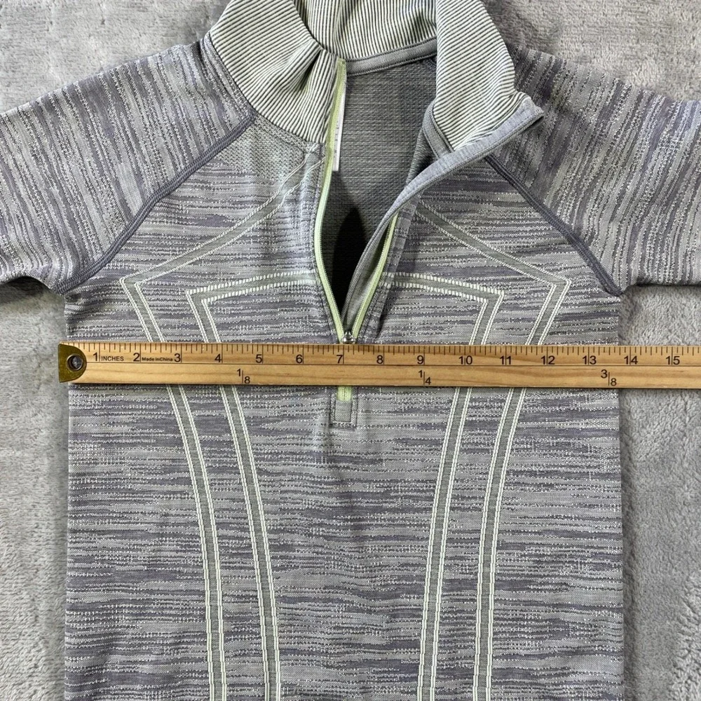 Ivivva Lululemon Pullover Top Girls Size 10 Gray Quarter Zip Athletic Activewear